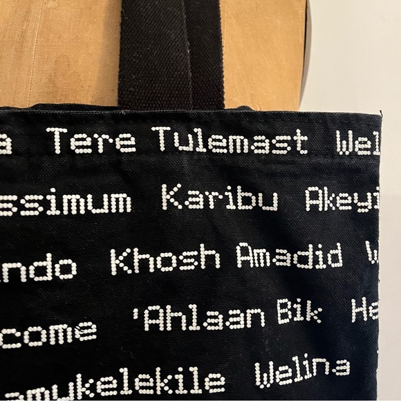 Lincoln Center WELCOME Tote Bag - black white + yellow - John Cage, NYC Souvenir - Picture 4 of 7